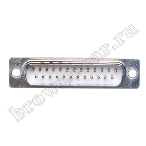 Разъем D-SUB  25 контактов, вилка на плату, вертикальный DBB-25M фото 3