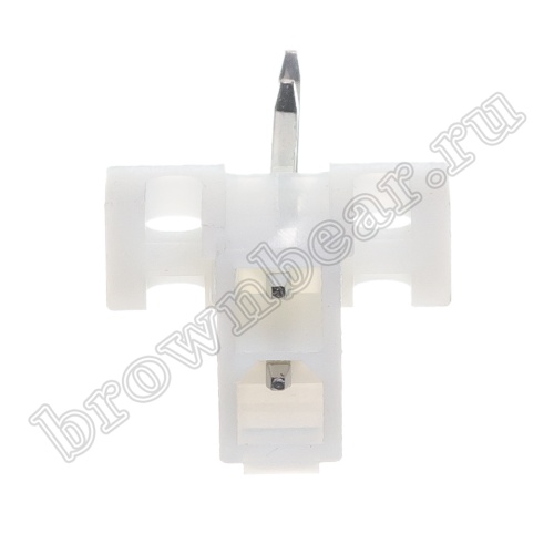 Разъем питания Mini-Fit 2 контакта, вилка на плату, прямой угол, под винты, шаг 4,2мм MF-2MRB фото 3