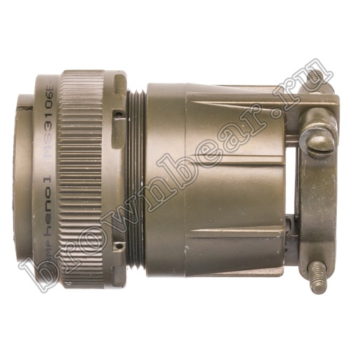 Разъём Amphenol серии MS, 20 контактов, розетка на кабель, тип 28, резьбовой MS3106E-28-16S фото 3