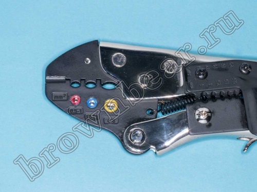 Пресс-клещи (кримпер) для обжима изолированных клемм на провод 10-20 AWG, с зачисткой и обрезкой YY-78-320 фото 3