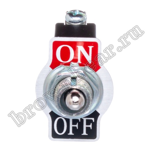 Тумблер однополюсный, 2 контакта (on-off), на панель, с гайкой, SPDT фото 2