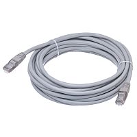 Патч-корд FTP RJ-45, категория 5e, экранированный, литой, 6 метров, серый 
