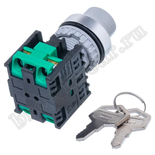 Селекторный переключатель управления с ключом, 3 позиции с фиксацией, 30 мм, НP TN2KS44-1AA фото 7