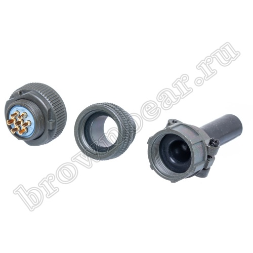 Разъём промышленный круглый MIL-5015 серии MS 7 контактов, гнездо на кабель фото 2