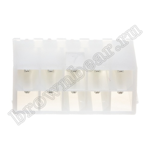 Разъем питания Mini-Fit 10 контактов, вилка на плату, шаг 4,2мм MF-10MA фото 2