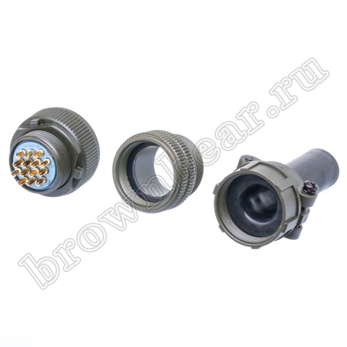 Разъём промышленный круглый MIL-5015 серии MS 14 контактов, гнездо на кабель фото 5