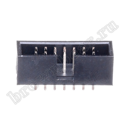 Разъем IDC 2х7 вилка на плату, шаг 2.54мм BH-14 фото 2