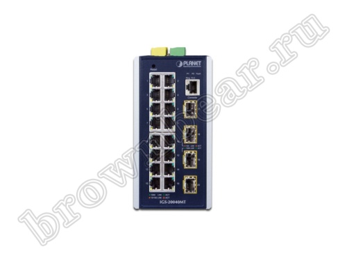 IGS-20040MT Промышленный управляемый L2+ коммутатор Planet, 16 портов 1Гбит/с, 4 порта SFP 1Гбит/с фото 3