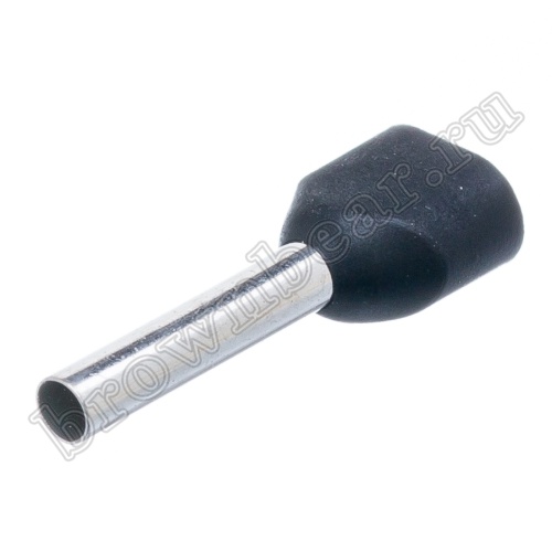 Кабельный наконечник штыревой втулочный изолированный НШВИ2 12 мм, под опрессовку на провод 1.5 мм², упаковка 100шт. TIC2-1.5-12