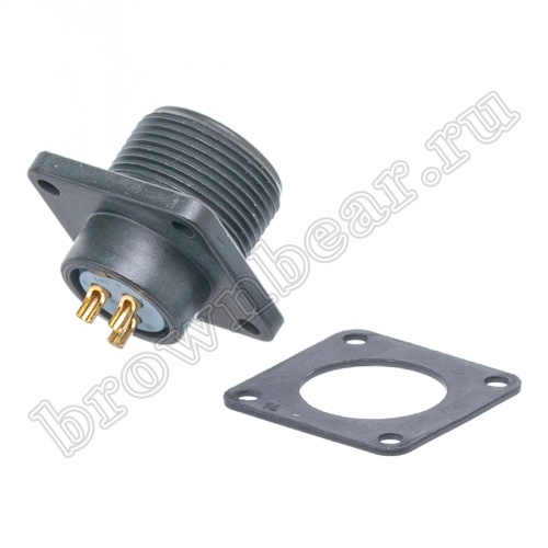 Разъём промышленный круглый MIL-5015 серии MS 3 контакта, вилка на блок фото 5