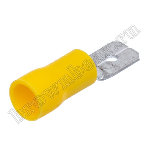 Клемма плоская обжимная 6.3 мм, вилка на провод 4.0 - 6.0 мм², изолированная, кратно 100шт., РПИ-П TAI-5.5M фото 4
