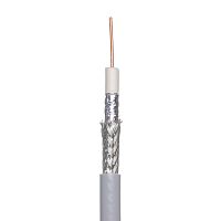 Кабель коаксиальный RG-6U дополнительно экранированный, бухта 100м, серый PCnet