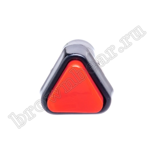 Кнопка без фиксации, треугольная на блок, НР, 220В, красная PSW-6C-R фото 2