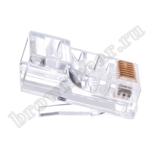 Разъём RJ-45 (8P8C) 3 зубца, вилка под витую пару TPR-8P8C-S3 фото 3