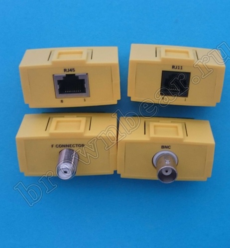 Тестер шнуров с разъемами  RJ-11,45, F, BNC со сменными насадками  фото 2