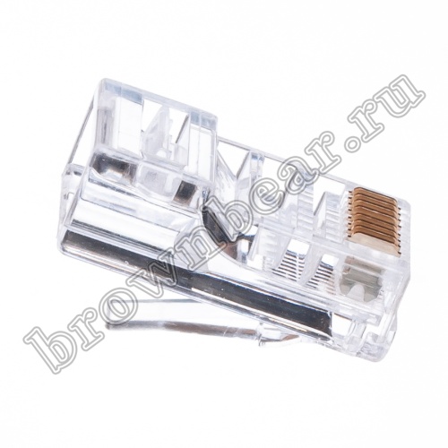 Разъём RJ-45 8P8C, для круглого многожильного кабеля TPR-8P8C фото 2