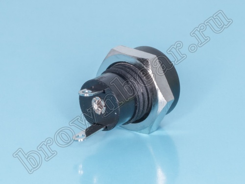 Разъем питания DC гнездо 2.5 x 5.5 мм, вилка на приборный блок, мини DJK-08B фото 4