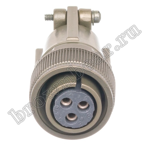 Разъём Amphenol серии MS, 3 контакта, розетка на кабель, тип 16, резьбовой MS3106E-16-10S фото 2