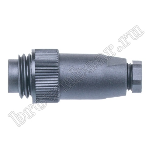 Разъём промышленный круглый серии RD-24 7 контактов, вилка на кабель фото 2