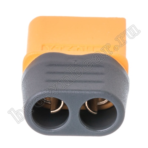 Разъем питания XT60 для АКБ, 2 контакта, штекер на кабель с кожухом XT60H-M.G.Y фото 4