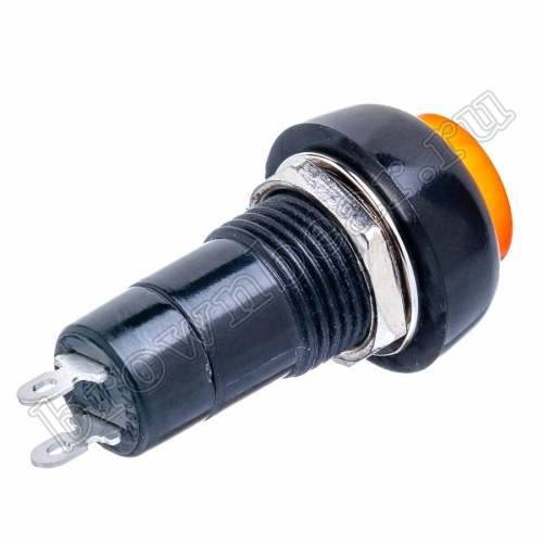 Кнопка без фиксации, круглая на блок, НР, 220В, оранжевая PSW-6M-O фото 3