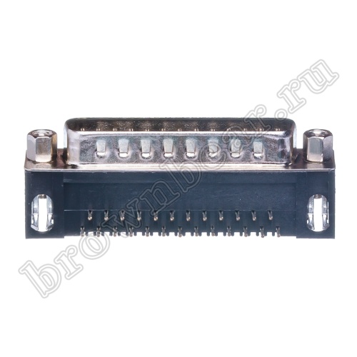 Разъем D-SUB 25 контактов, вилка на плату, прямой угол  7.2мм DRB-25MA фото 2