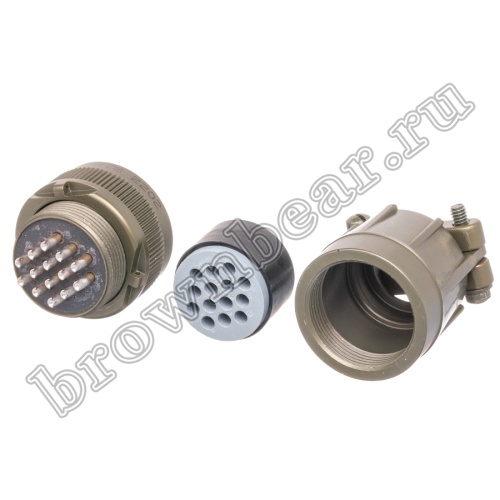 Разъём Amphenol серии MS, 14 контактов, розетка на кабель, тип 20, резьбовой MS3106E-20-27S фото 7
