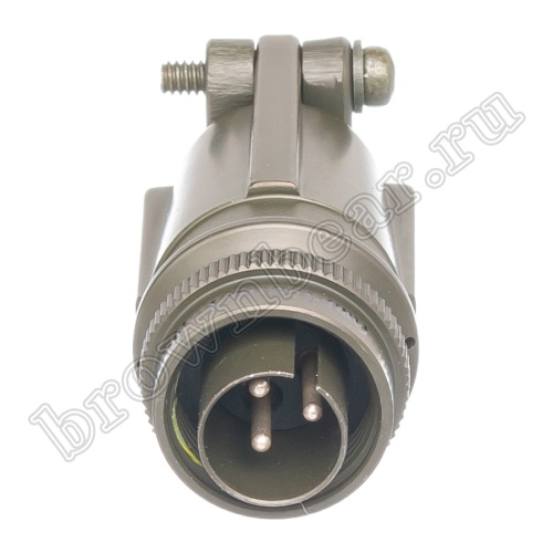 Разъём Amphenol серии MS, 3 контакта, вилка на кабель, тип 10SL, резьбовой MS3106E-10SL-3P фото 4