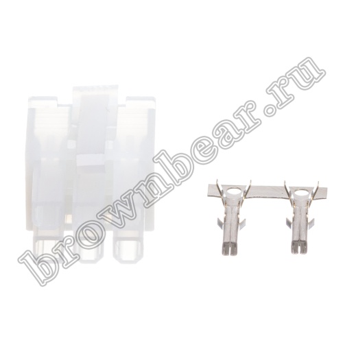 Разъем питания Mini-Fit 6 контактов, гнездо на кабель, шаг 4,2мм MF-6F/2 фото 4