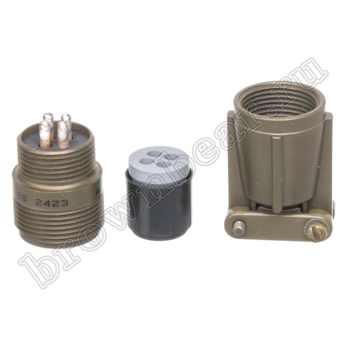 Разъём Amphenol серии MS, 4 контакта, розетка на кабель, тип 14S наружная резьба MS3101E-14S-2S фото 4