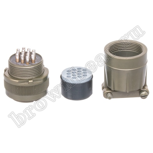 Разъём Amphenol серии MS, 14 контактов, розетка на кабель, тип 20, резьбовой MS3106E-20-27S фото 5