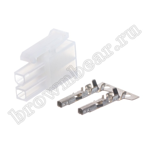 Разъем питания Mini-Fit 2 контакта, гнездо на кабель, шаг 4,2мм MF-2F/2