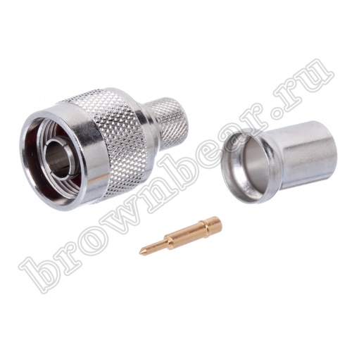 Разъем N штекер на кабель RG-8,213, обжимной N-C8P фото 2