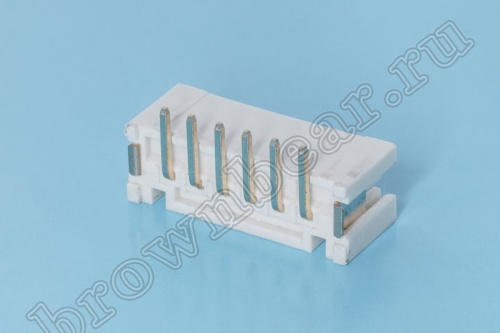 Разъем питания 6 контактов, вилка на плату, поверхностный монтаж, шаг 2.0 мм MW-6S фото 3