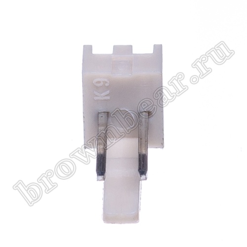 Разъем питания 2 контакта, вилка на плату, прямой угол, шаг 2.54 мм WF-2R фото 2