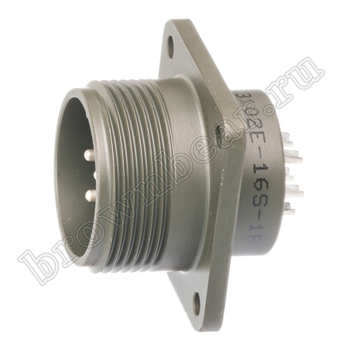 Разъём Amphenol серии MS, 7 контактов, вилка на блок, тип 16S, резьбовой MS3102E-16S-1P фото 2