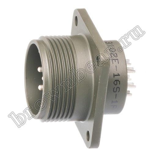 Разъём Amphenol серии MS, 7 контактов, вилка на блок, тип 16S, резьбовой MS3102E-16S-1P фото 3