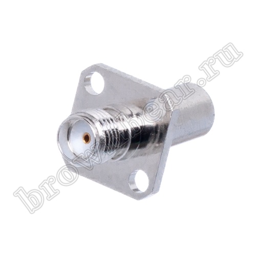 Разъем SMA гнездо на приборный блок RG-58, обжимной, крепление под 4 винта SMA-BC58J1
