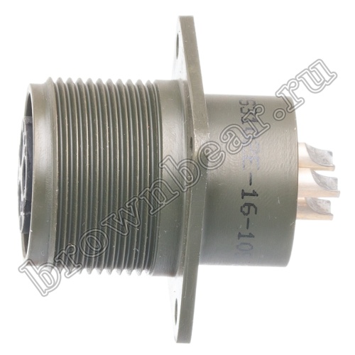 Разъём Amphenol серии MS, 3 контакта, розетка на блок, тип 16, резьбовой MS3102E-16-10S фото 3