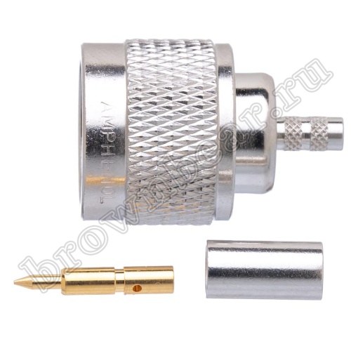 Разъем N Amphenol, штекер на кабель RG-58, обжимной 082-5375-RFX фото 8