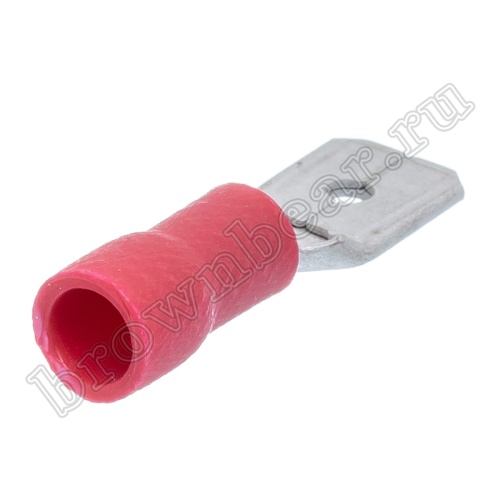 Клемма плоская обжимная 6.3 мм, вилка на провод 0.25 - 1.5 мм², изолированная, кратно 100шт., РПИ-П TAI-1.25M фото 3