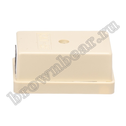 Розетка компьютерная накладная одинарная RJ-45 категория 5е, тип 110, бежевая  фото 2