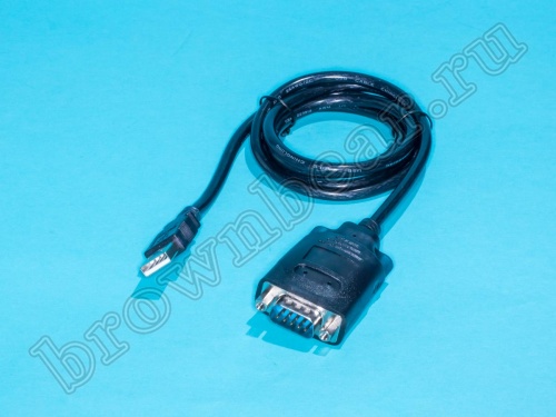 Кабель-конвертер USB, тип А вилка - D-SUB 9 вилка RS-232 COM-port, 1 метр, FTDI чип фото 2
