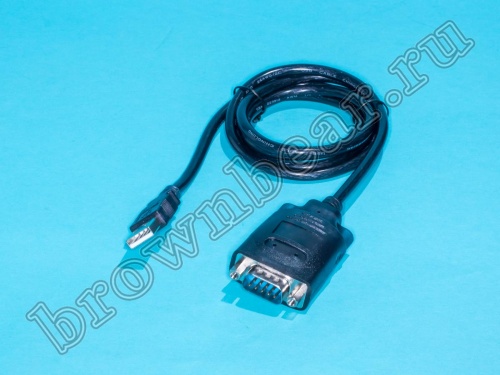 Кабель-конвертер USB, тип А вилка - D-SUB 9 вилка RS-232 COM-port, 1 метр, FTDI чип фото 2
