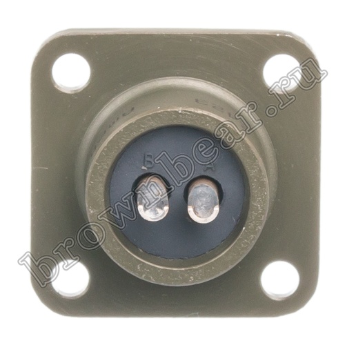 Разъём Amphenol серии MS, 2 контакта, вилка на блок, тип 10SL, резьбовой MS3102E-10SL-4P фото 4