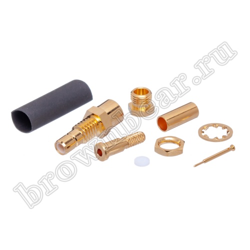 Разъем SMB вилка на кабель RG-174,188,316, обжимной, Amphenol, SMB1421G1-10GT30G-316U-50 SMB-C174P фото 7