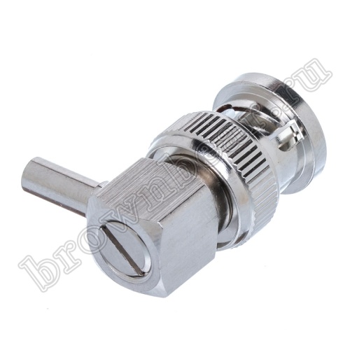 Разъем BNC штекер на кабель RG-174U, угловой, обжим BNC-LC174P фото 5