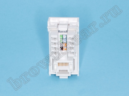 Розетка RJ-45, кат. 5е, тип MOSAIC 45, размер 45х22,5 мм  фото 4