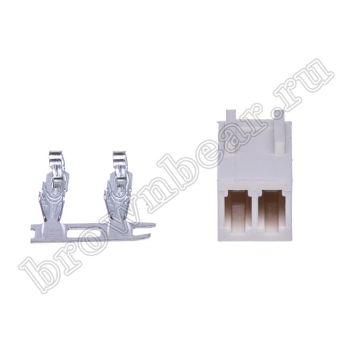 Разъем питания 2 контакта, гнездо на кабель, шаг 2.54 мм HU-2 фото 4