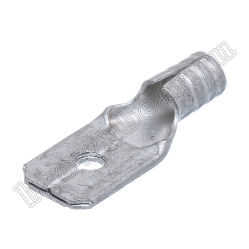 Клемма плоская обжимная 6.3 мм, вилка на провод 1.5 - 2.5 мм², неизолированная,  кратно 100 шт., РП-П TA-2M